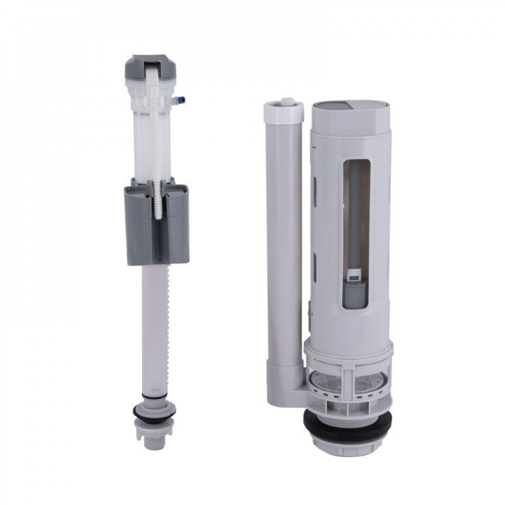 Qtap HY2 (Kalao) комплект арматури для бачка унітазу з подвійною круглою кнопкою змиву 4,8 см та клапаном SD00052241