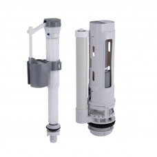 Qtap HY3 (Nando) комплект арматури для бачка унітазу з подвійною круглою кнопкою змиву 4,8 см та клапаном