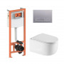 Готове рішення Qtap для ванної кімнати: підвісний унітаз Taurus Ultra Quiet 490x360x380 + комплект інсталяції Nest 4 в 1 (лінійна SD00052271