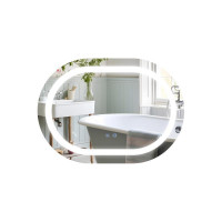 Дзеркало Qtap Gemini 500х700 з LED-підсвічуванням Touch, з антизапотіванням, з димером, рег. темп. кольору (3000-6500K) Reverse