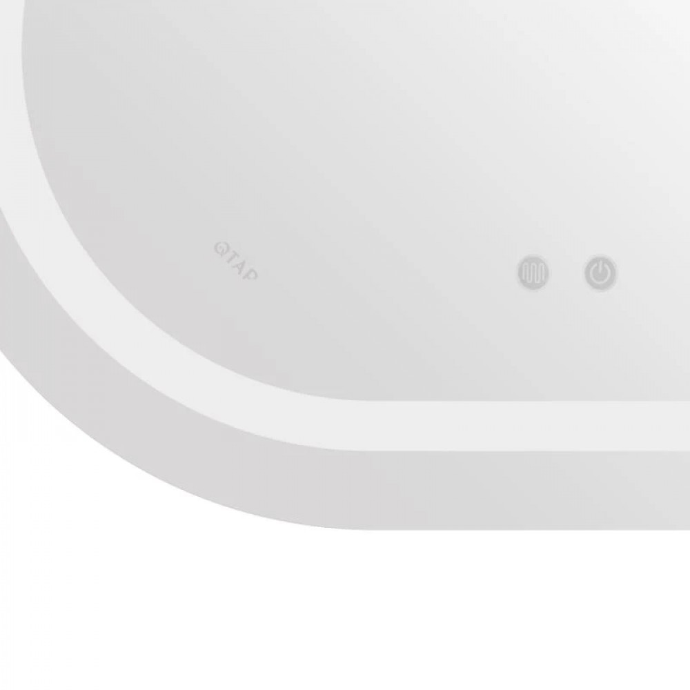 Дзеркало Qtap Gemini 500х700 з LED-підсвічуванням Touch, з антизапотіванням, з димером, рег. темп. кольору (3000-6500K) Reverse SD00052316