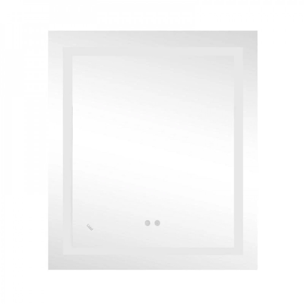 Дзеркало Lidz Kubis 700х800 з LED-підсвічуванням Touch, з антизапотіванням, з димером, рег. яскравості Reverse SD00052333