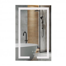 Дзеркало Lidz Kubis 800х500 з LED-підсвічуванням Touch, з антизапотіванням, з димером, рег. яскравості