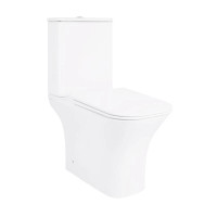 Унітаз-компакт Qtap Presto Quadro безободковий з сидінням Soft-close QT24221215AW