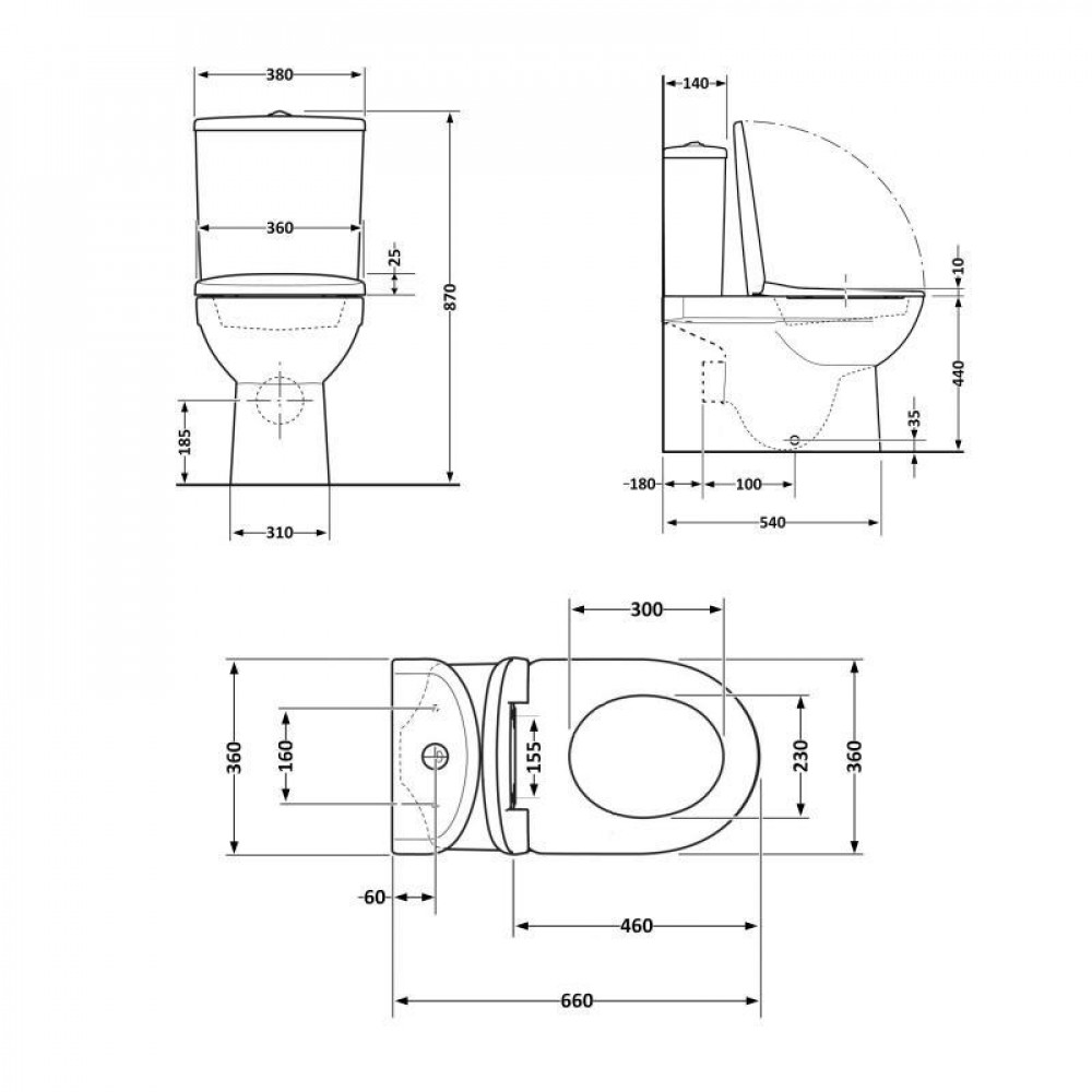 Унітаз підлоговий Qtap Robin New Ultra Quiet безобідковий з сидінням Soft-close WHITE QT13226083AW SD00052565