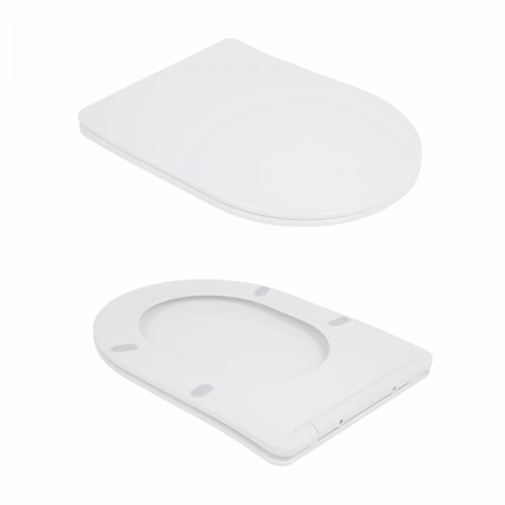 Унітаз підлоговий Qtap Robin New Ultra Quiet безобідковий з сидінням Soft-close WHITE QT13226083AW SD00052565