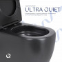 Унітаз підлоговий Qtap Robin Ultra Quiet безобідковий з сидінням Soft-close MATT BLACK QT13226083AMB SD00052566