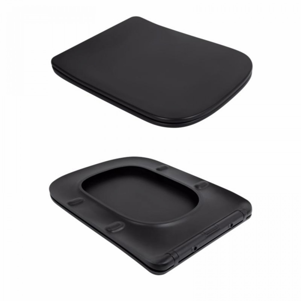 Унітаз підвісний Qtap Tern New Ultra Quiet безобідковий з сидінням Soft-close MATT BLACK QT17332303ASMB SD00052572