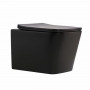 Унітаз підвісний Qtap Tern New Ultra Quiet безобідковий з сидінням Soft-close MATT BLACK QT17332303ASMB SD00052572