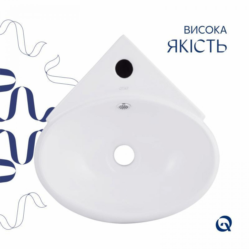 Раковина Qtap Leo 390x365x130 White QT11115010WN SD00052595