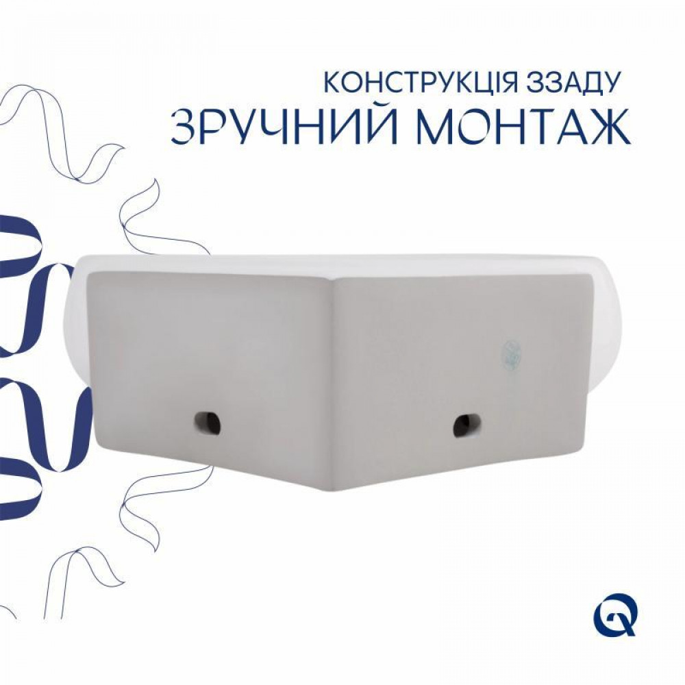 Раковина Qtap Leo 390x365x130 White QT11115010WN SD00052595
