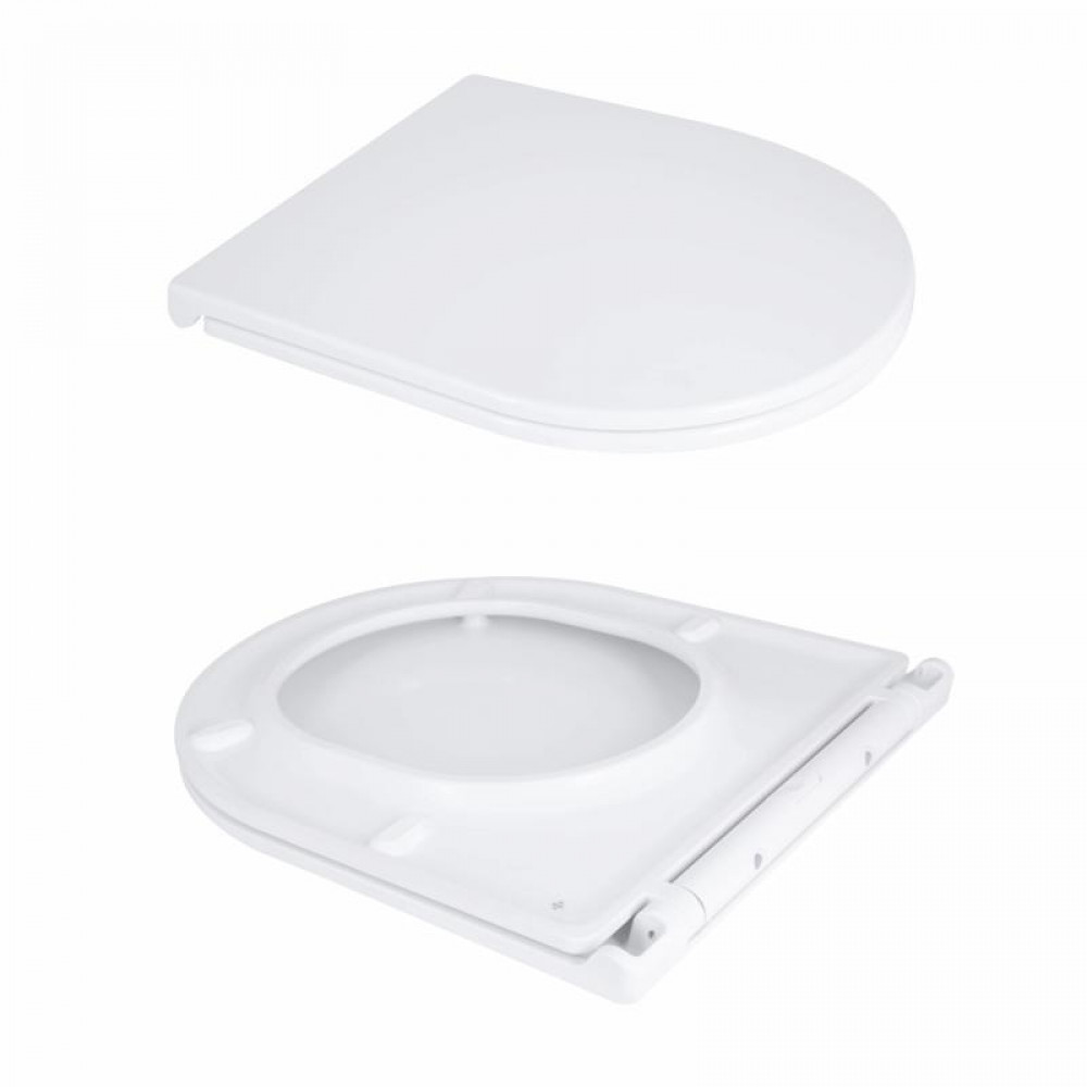 Унітаз підлоговий Qtap Dove Rimless безобідковий з сидінням Soft-close WHITE QT06228380BW SD00052622