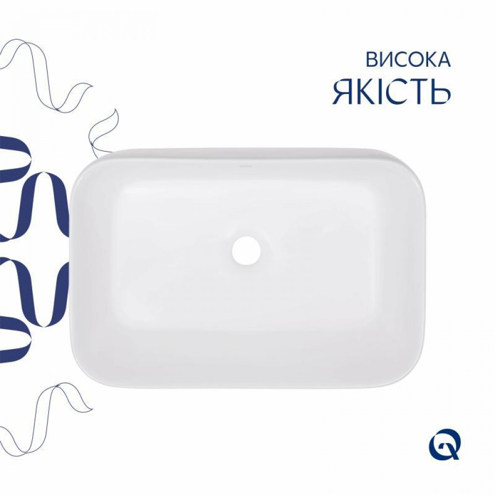 Раковина-чаша Qtap Scorpio 550х390х120 White QT14112243WN SD00052894