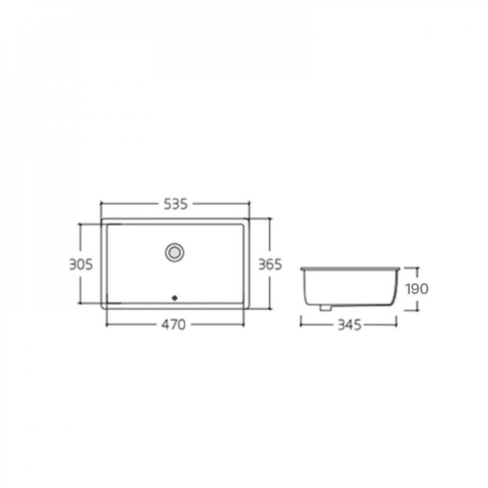 Раковина Qtap Stork 530x370x200 White QT15116032WN SD00052897