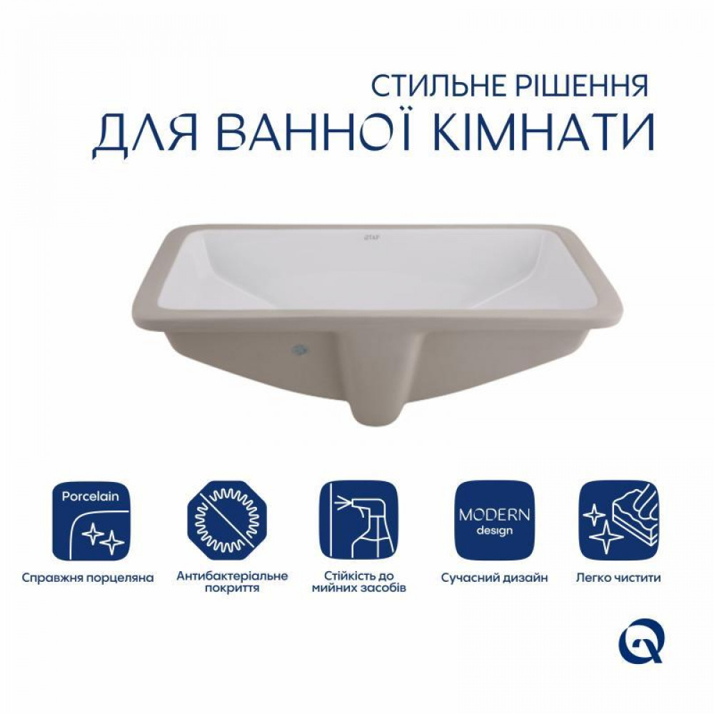 Раковина Qtap Stork 530x370x200 White QT15116032WN SD00052897