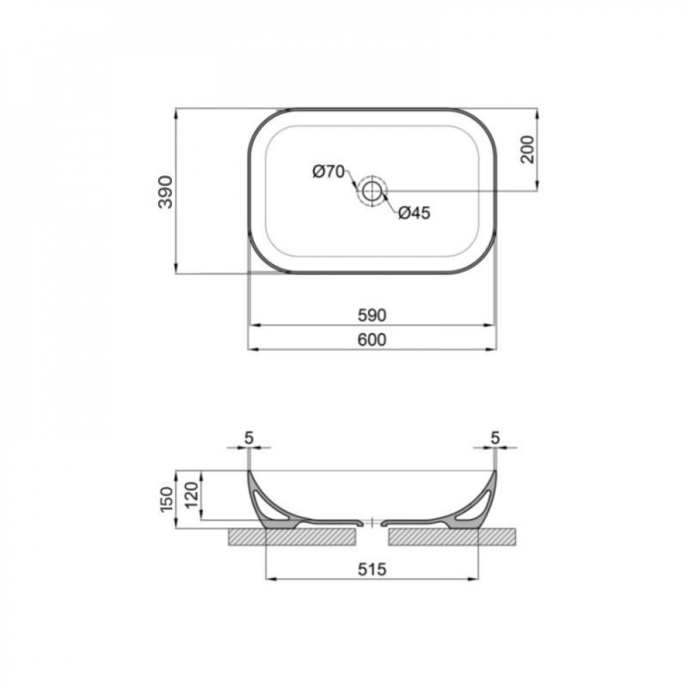 Раковина-чаша Qtap Robin 610х400х145 Matt black QT132143PMBMBN SD00052909