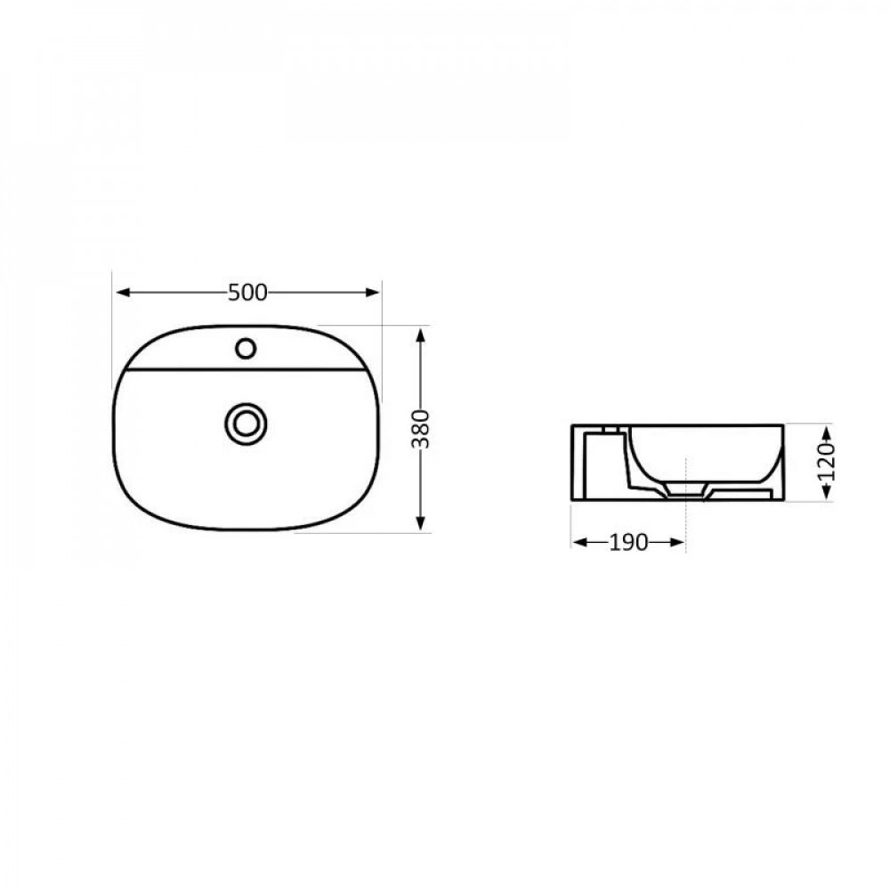 Раковина-чаша Qtap Scorpio 500x380x120 Matt black QT146533MB SD00052914