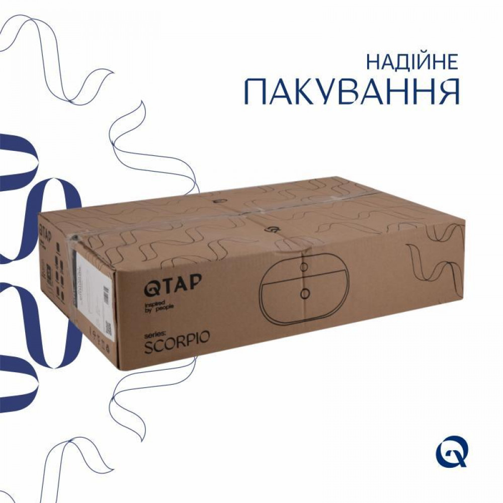 Раковина-чаша Qtap Scorpio 600х400х120 Matt black QT142203MBMBN SD00052916
