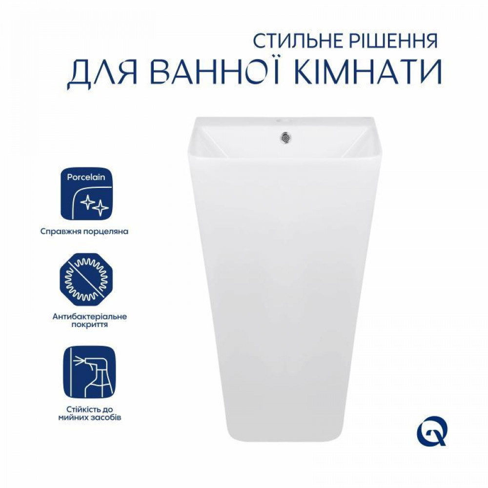 Раковина для підлоги моноблок Qtap Tern 440х380х830mm White QT1711G302WN SD00053088
