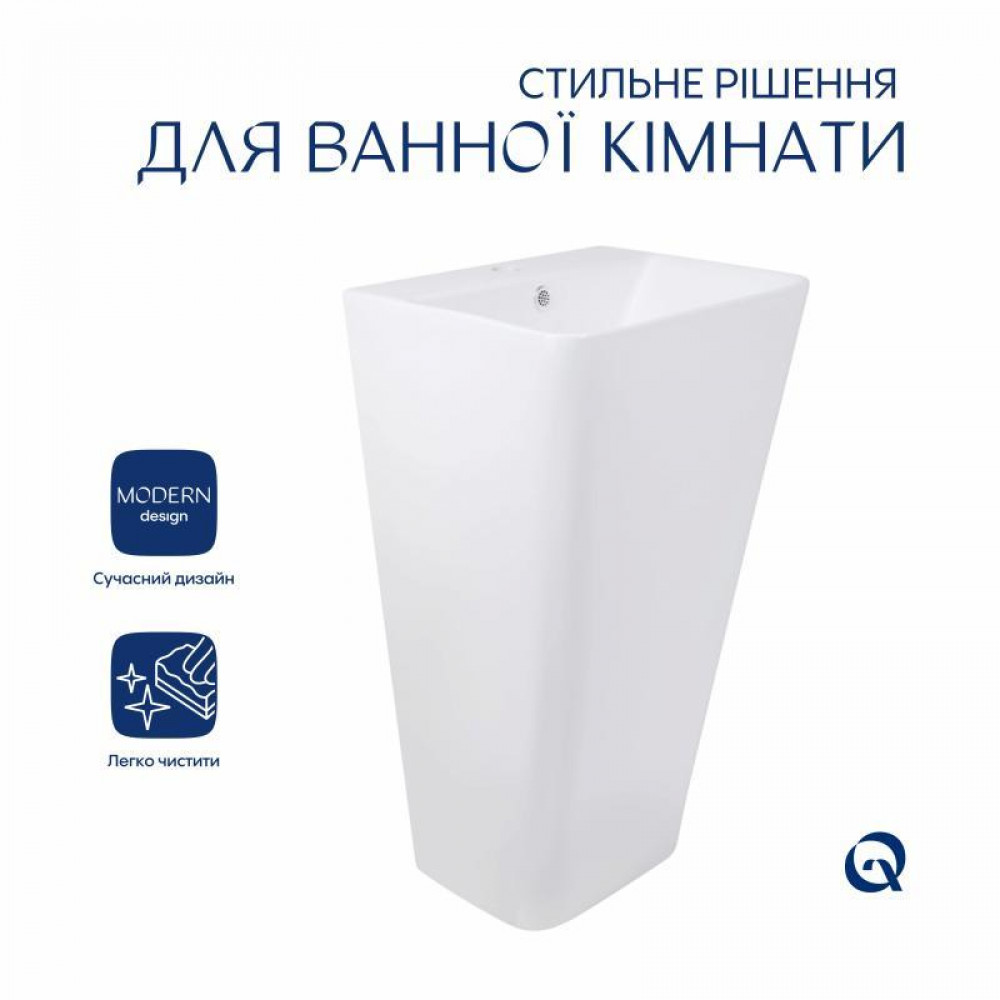 Раковина для підлоги моноблок Qtap Tern 440х380х830mm White QT1711G302WN SD00053088