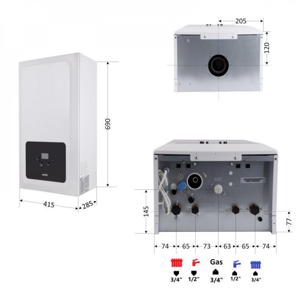 Котел газовый Airfel Optimum Premix 23 кВт SD00053195