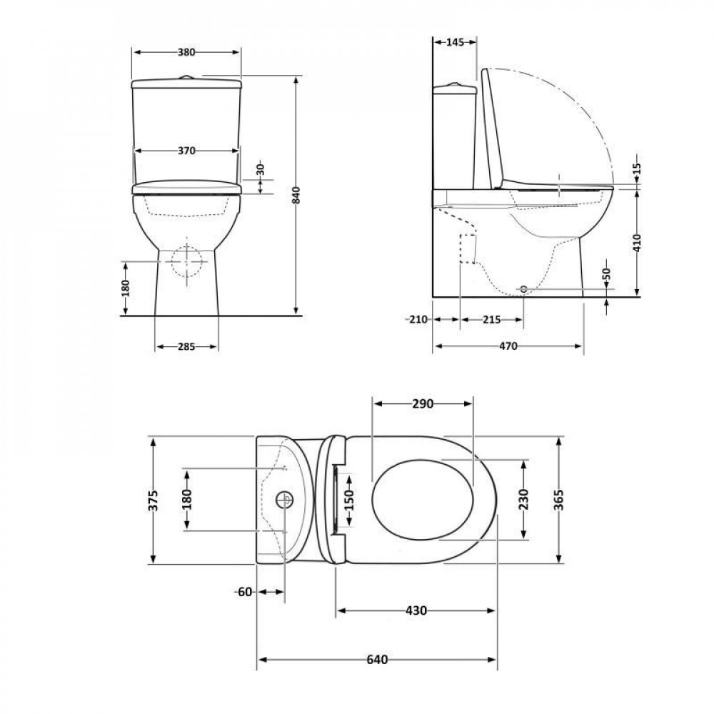 Унітаз підлоговий Qtap Jay Ultra Quiet з сидінням Soft-close 640x360x835 мм QT07222175TW White SD00053257