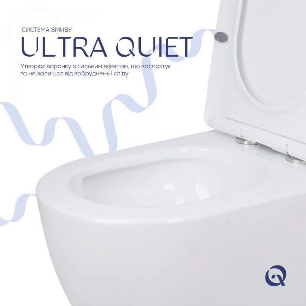 Унітаз підлоговий Qtap Jay Ultra Quiet з сидінням Soft-close 640x360x835 мм QT07222175TW White SD00053257