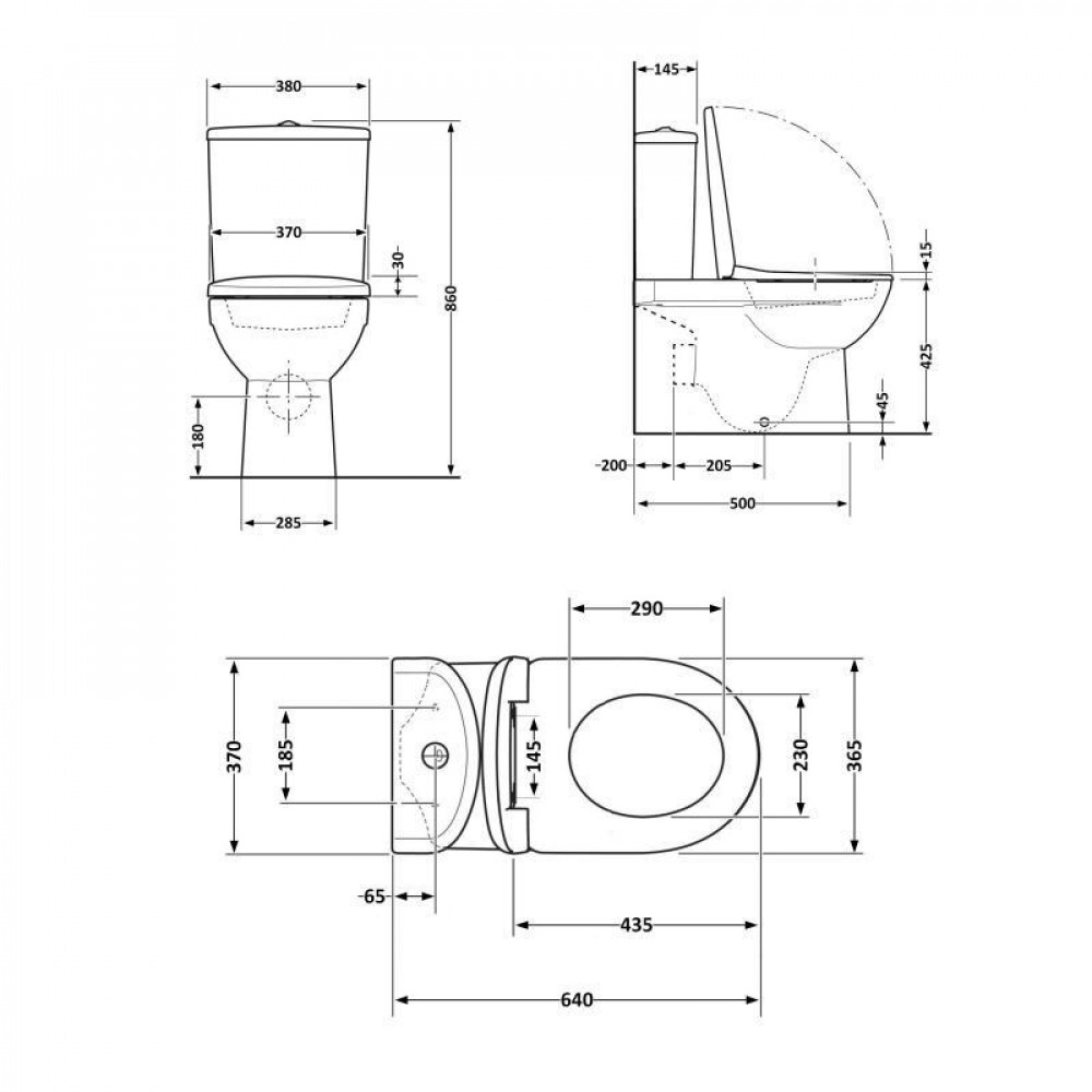 Унітаз підлоговий Qtap Swan Ultra Quiet з сидінням Soft-close 640x360x835 мм QT16222182TW White SD00053263