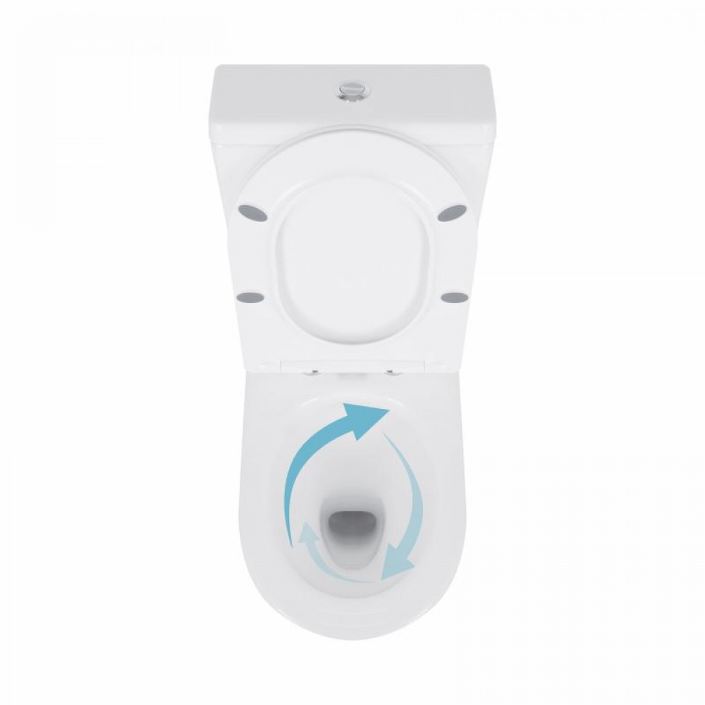 Унітаз підлоговий Qtap Swan Ultra Quiet з сидінням Soft-close 640x360x835 мм QT16222182TW White SD00053263