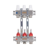 Колектор з витратомірами (нерж.) 3/4"х3 Icma № К073