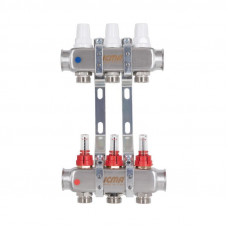Колектор з витратомірами (нерж.) 3/4"х3 Icma № К073