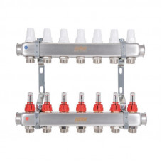Колектор з витратомірами (нерж.) 3/4" х7 Icma № К073