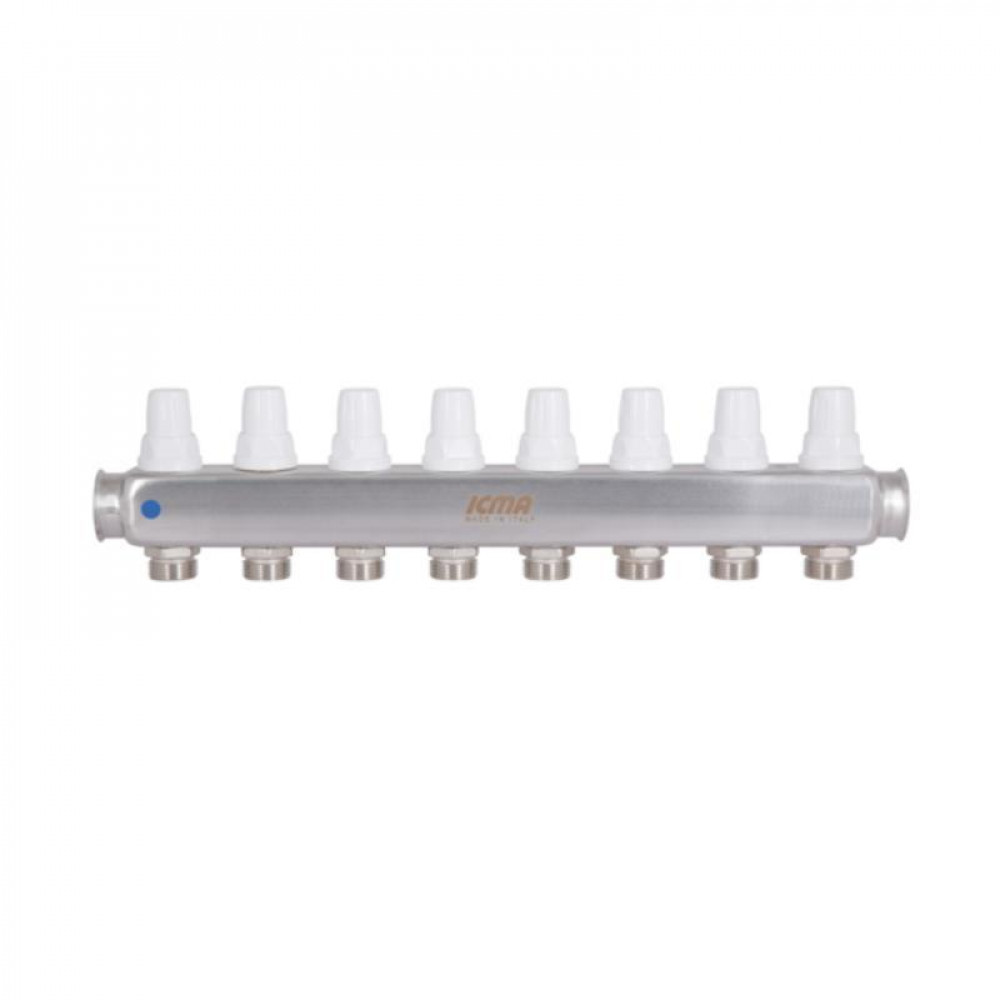Колектор з витратомірами (нерж.) 3/4" х8 Icma № К073 SD00053341