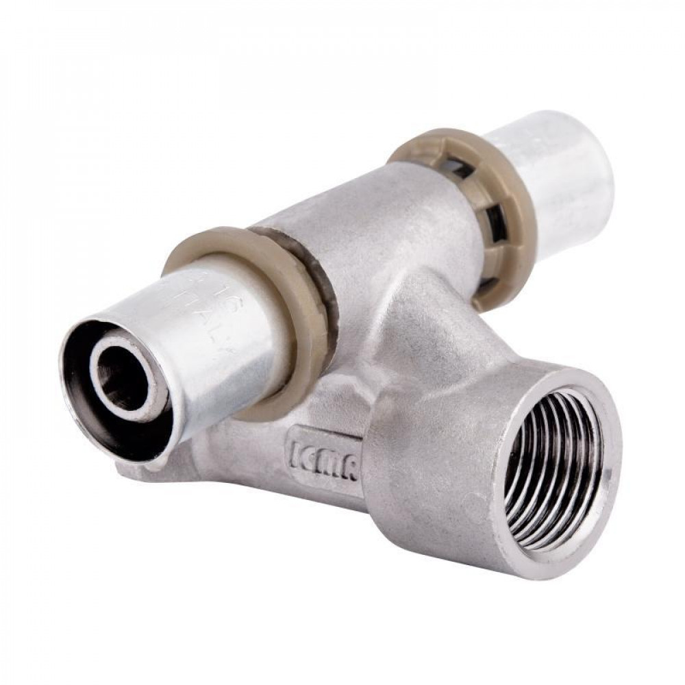 Прес-фітинг Icma трійник 1/2"вх16 настінний прохідний № 422 SD00053342