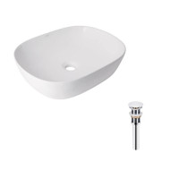 Комплект Qtap Aquarius: Раковина накладна прамокутна 470x380x120 мм White + Донний клапан PU02