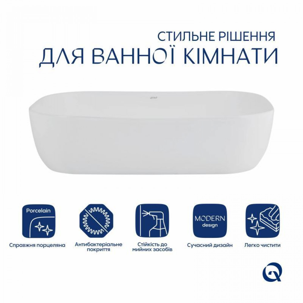 Комплект Qtap Robin: Раковина накладная прямоугольная 600x390x150 мм White + Донный клапан PU02 SD00053421