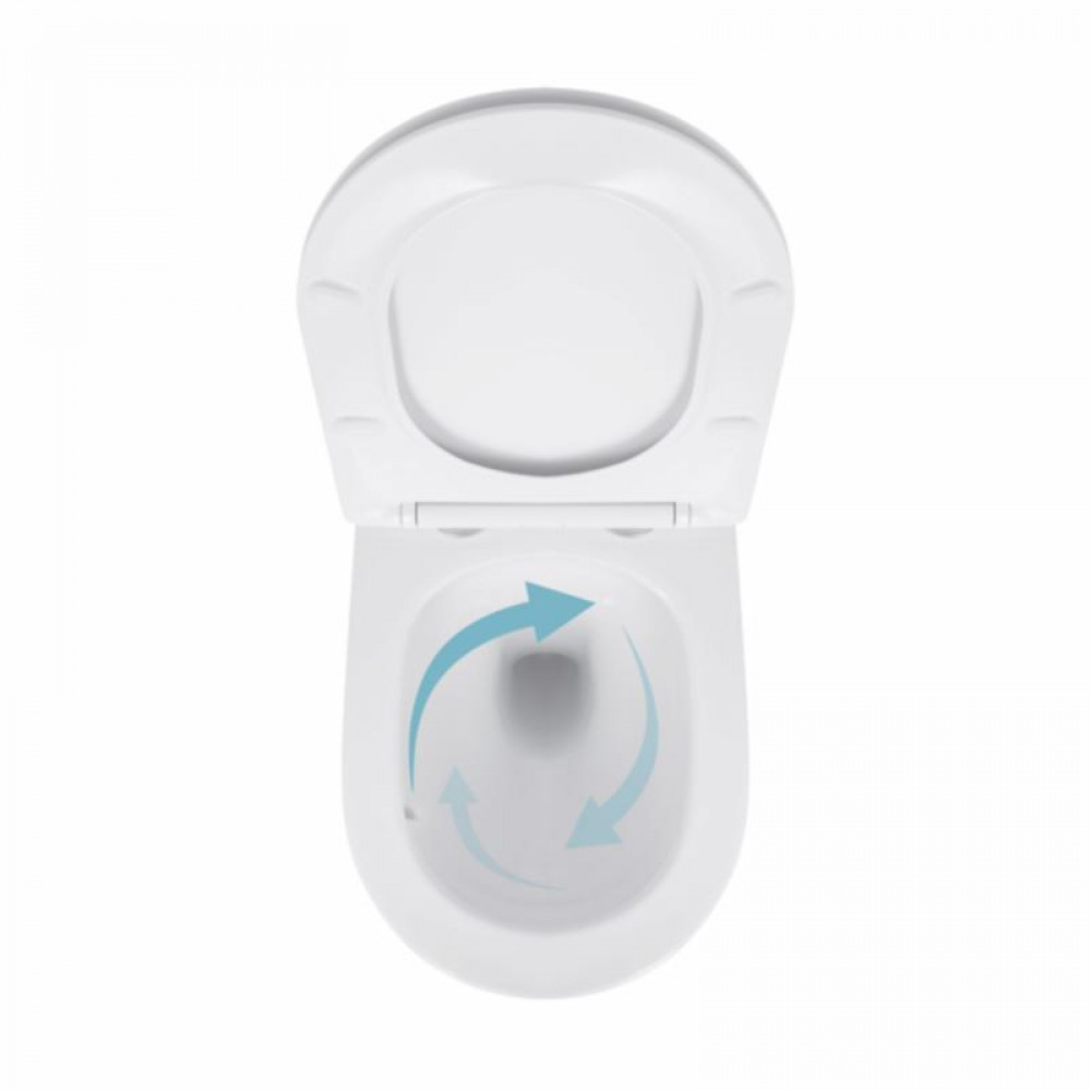 Унітаз підвісний Qtap Jay безобідковий з сідінням Soft-close QT07335175W SD00053467