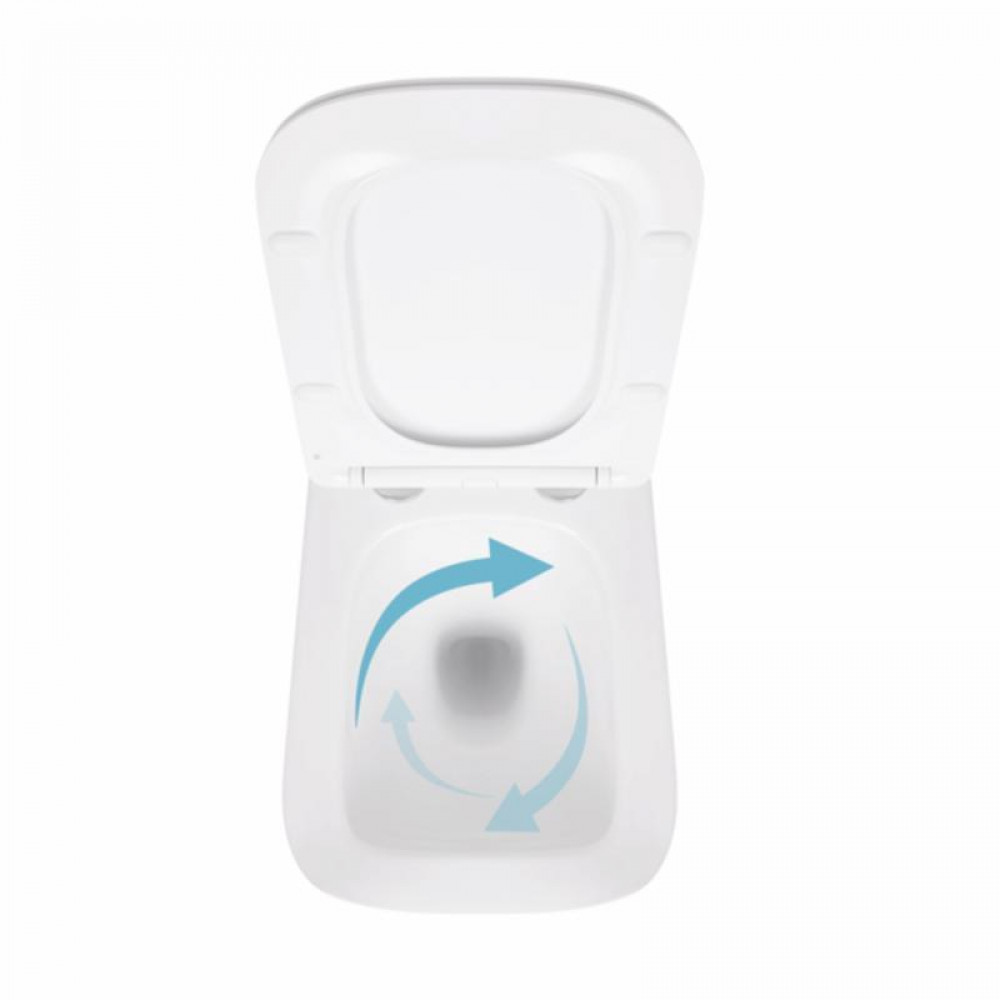 Унітаз підвісний Qtap Crow безобідковий з сідінням Soft-close QT05335170W SD00053468