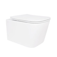 Унітаз підвісний Qtap Crow безобідковий з сідінням Soft-close QT05335170W