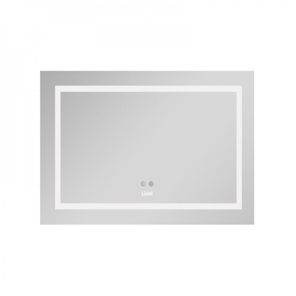 Дзеркало Lidz Kubis 800х600 з LED-підсвічуванням Touch, з антизапотіванням, з димером, рег. яскравості SD00053524