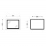 Дзеркало Lidz Kubis 800х600 з LED-підсвічуванням Touch, з антизапотіванням, з димером, рег. яскравості SD00053524