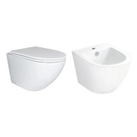 Комплект Qtap Robin 2 в 1: подвесной унитаз Ultra Quiet + биде подвесное