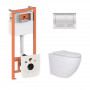 Готове рішення Qtap для ванної кімнати: підвісний унітаз Robin 520x365x365 + комплект інсталяції Nest 4 в 1 SD00053622