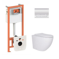 Готове рішення Qtap для ванної кімнати: підвісний унітаз Robin Ultra Quiet 520x365x365 + комплект інсталяції Nest 4 в 1 (лінійна