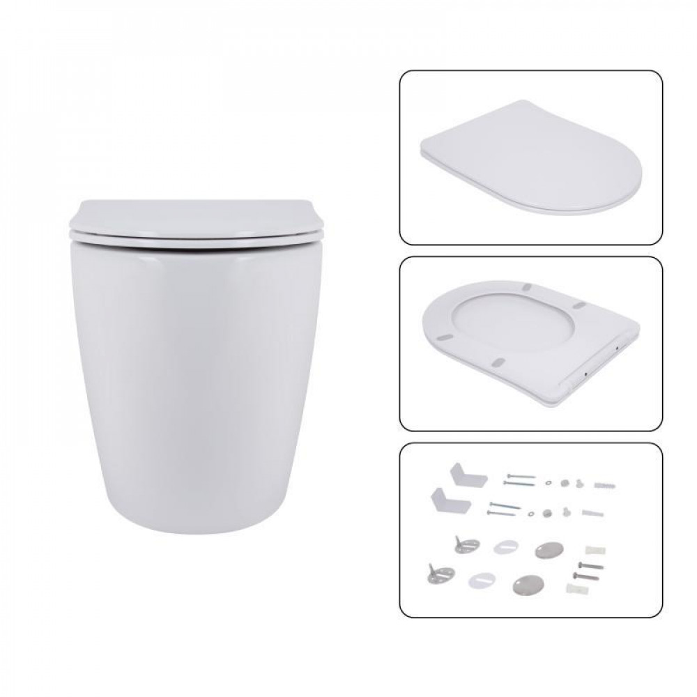 Готове рішення Qtap для ванної кімнати: підвісний унітаз Robin 520x365x365 + комплект інсталяції Nest 4 в 1 SD00053629