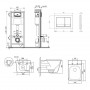 Готове рішення Qtap для ванної кімнати: підвісний унітаз Tern + комплект інсталяції Nest 4 в 1 (квадратна SD00053631