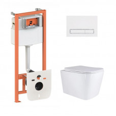 Готове рішення Qtap для ванної кімнати: підвісний унітаз Tern + комплект інсталяції Nest 4 в 1 (лінійна