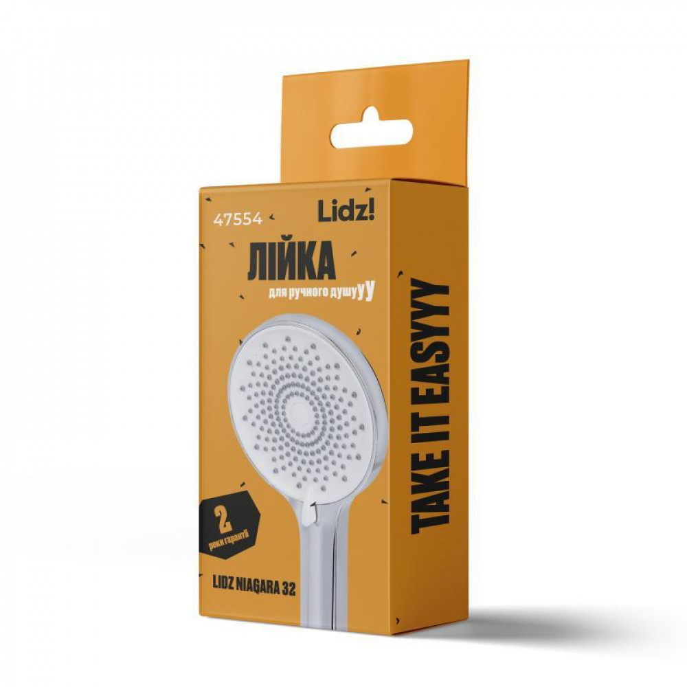 Лійка для ручного душу Lidz Niagara 32 120 мм округла LDNIA32CRM47554 Chrome SD00053678