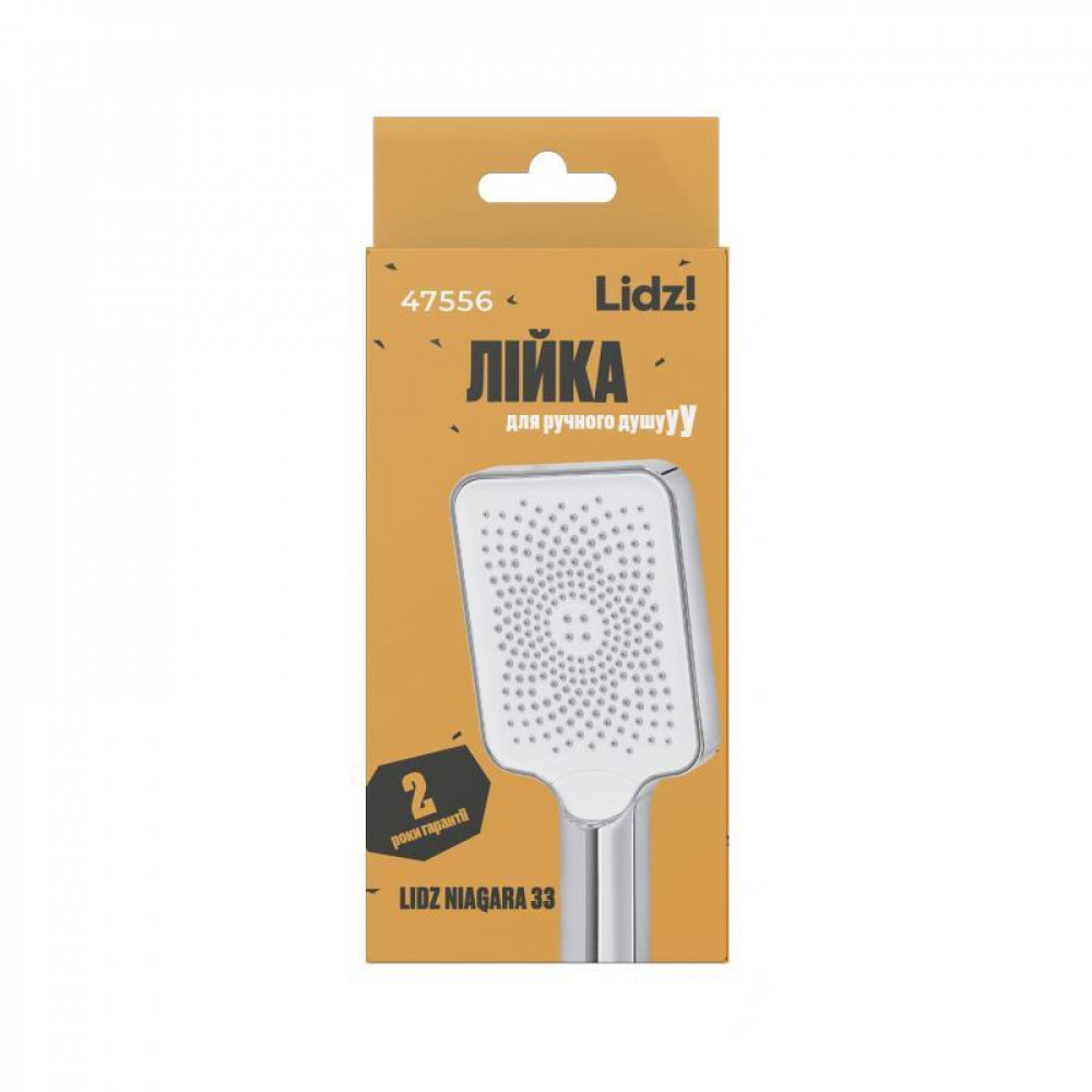 Лійка для ручного душу Lidz Niagara 33 145x95 мм прямокутна LDNIA33CRM47556 Chrome SD00053680