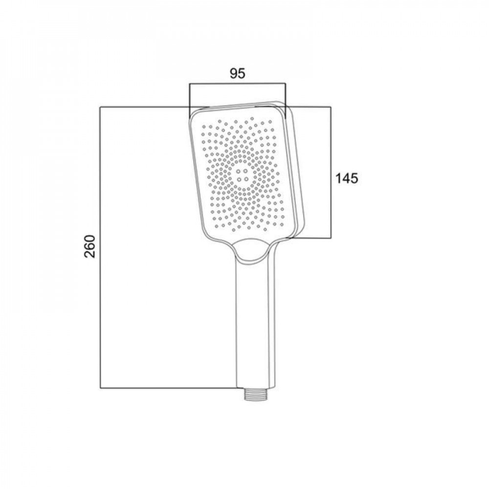 Лійка для ручного душу Lidz Niagara 33 145x95 мм прямокутна LDNIA33CRM47556 Chrome SD00053680
